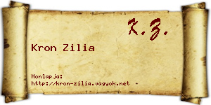 Kron Zilia névjegykártya
